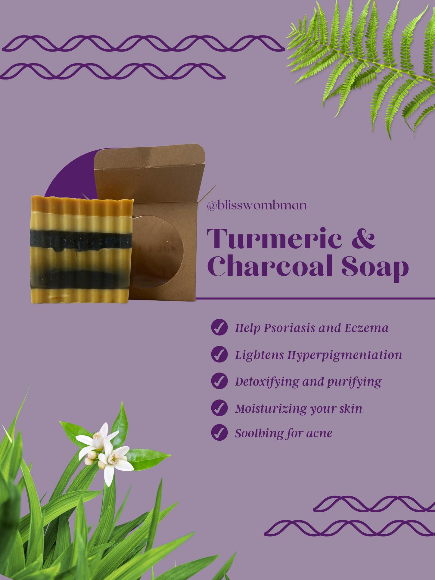 Turmeric Charcoal Soap Bar